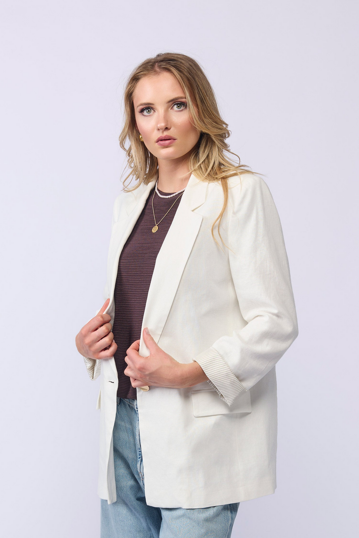 BLAIR BLAZER - OFF WHITE