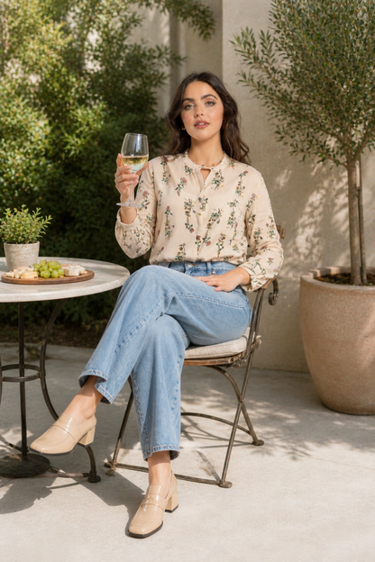 8055 - Salut Shirt - Wild Flower