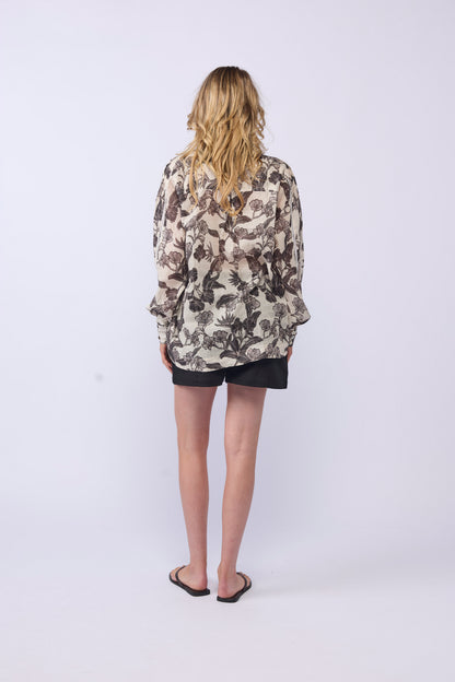 8023 - Reign Shirt - Sepia