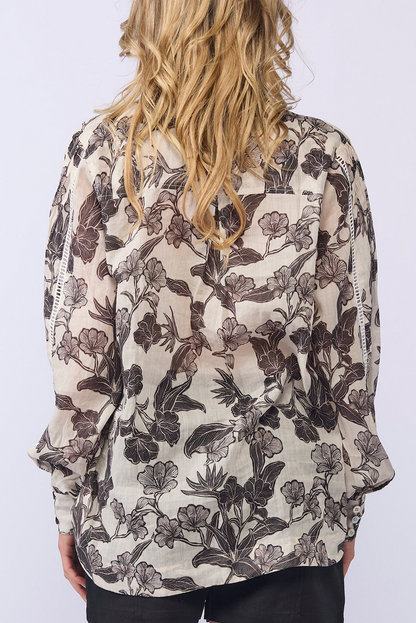 8023 - Reign Shirt - Sepia