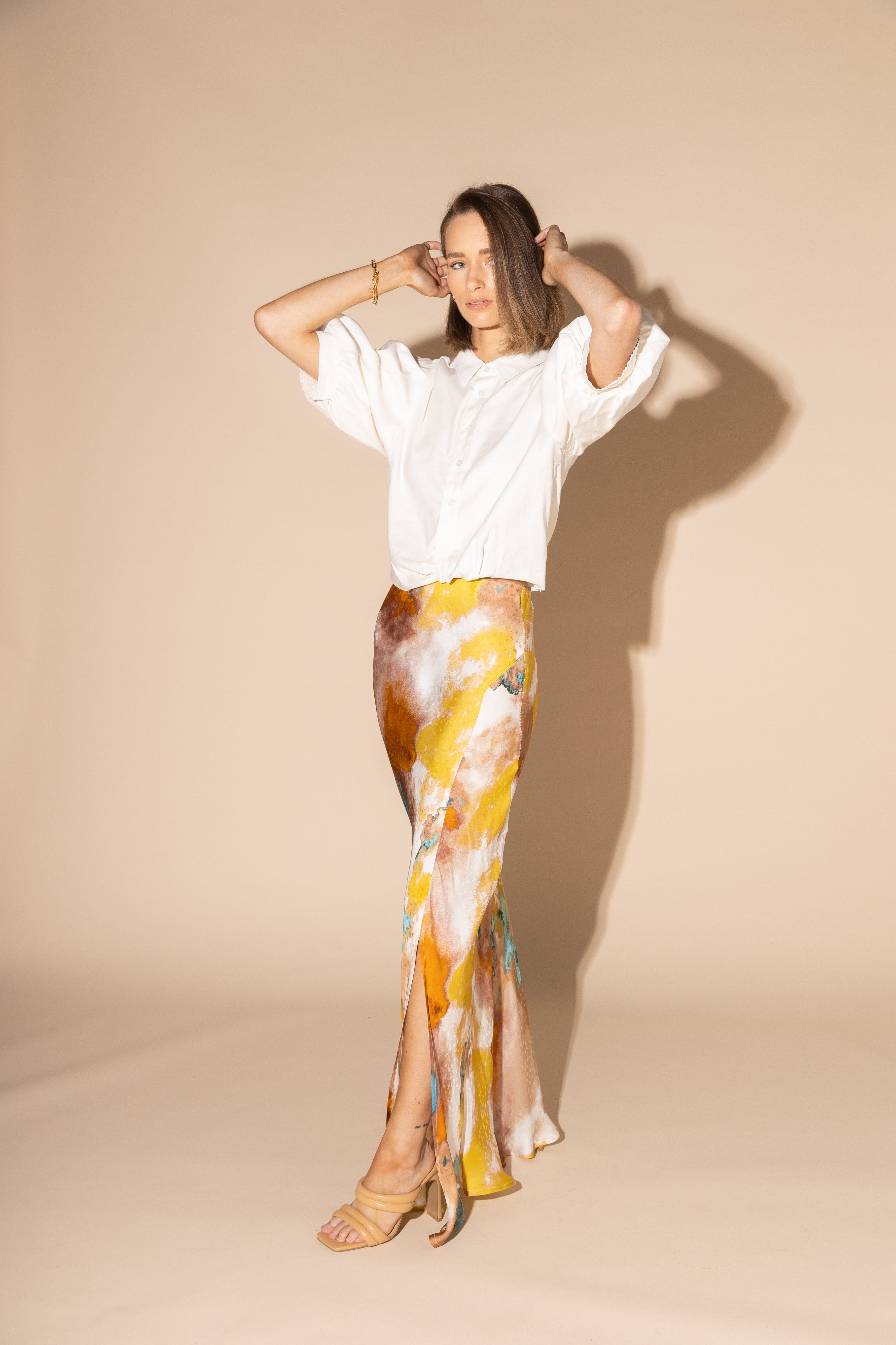 LOUGHLIN- 6047L - Silken Skirt - Water Colour