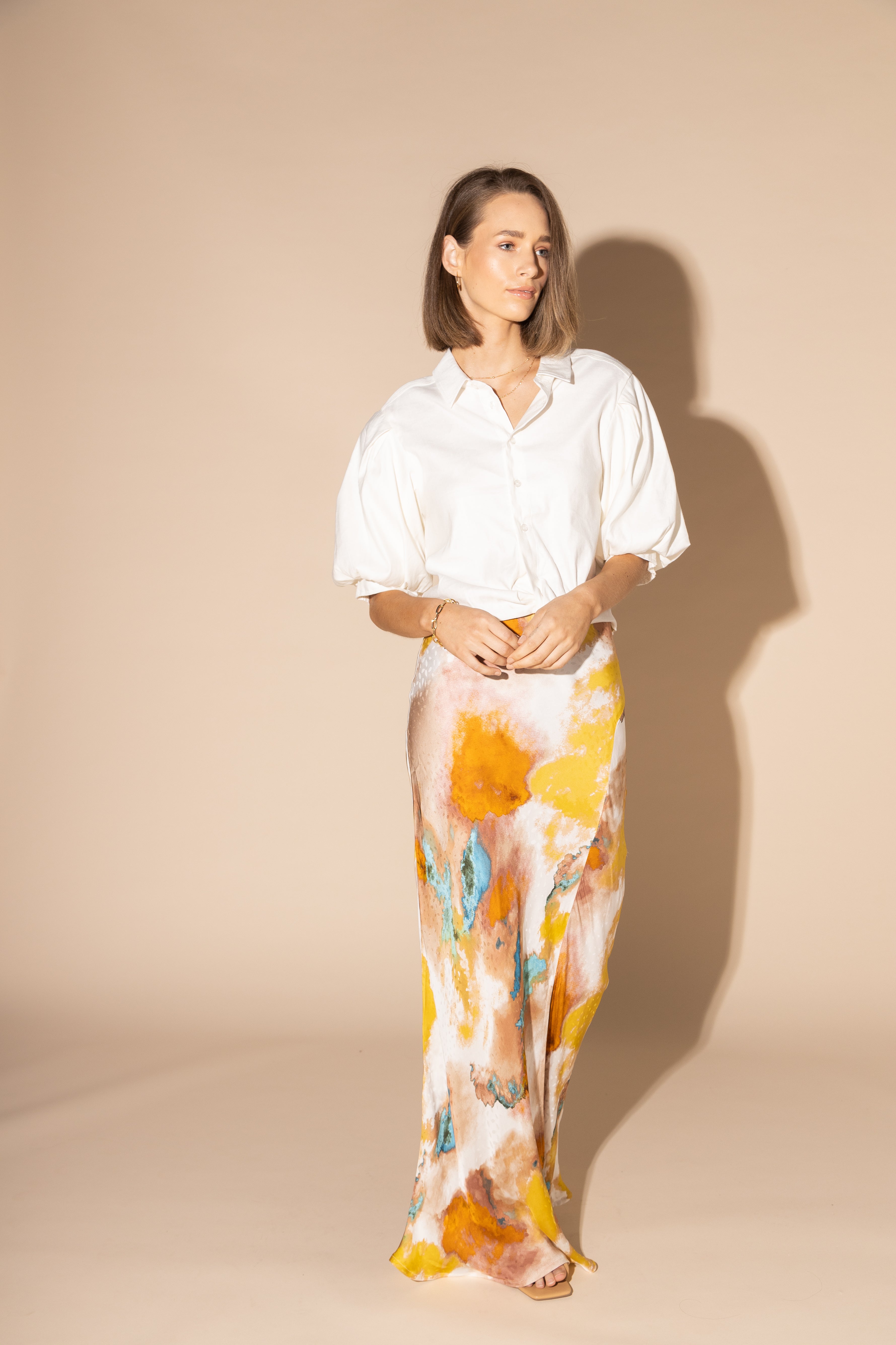LOUGHLIN- 6047L - Silken Skirt - Water Colour