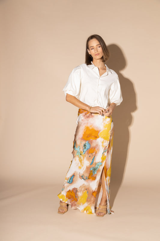 6047L - Silken Skirt - Water Colour