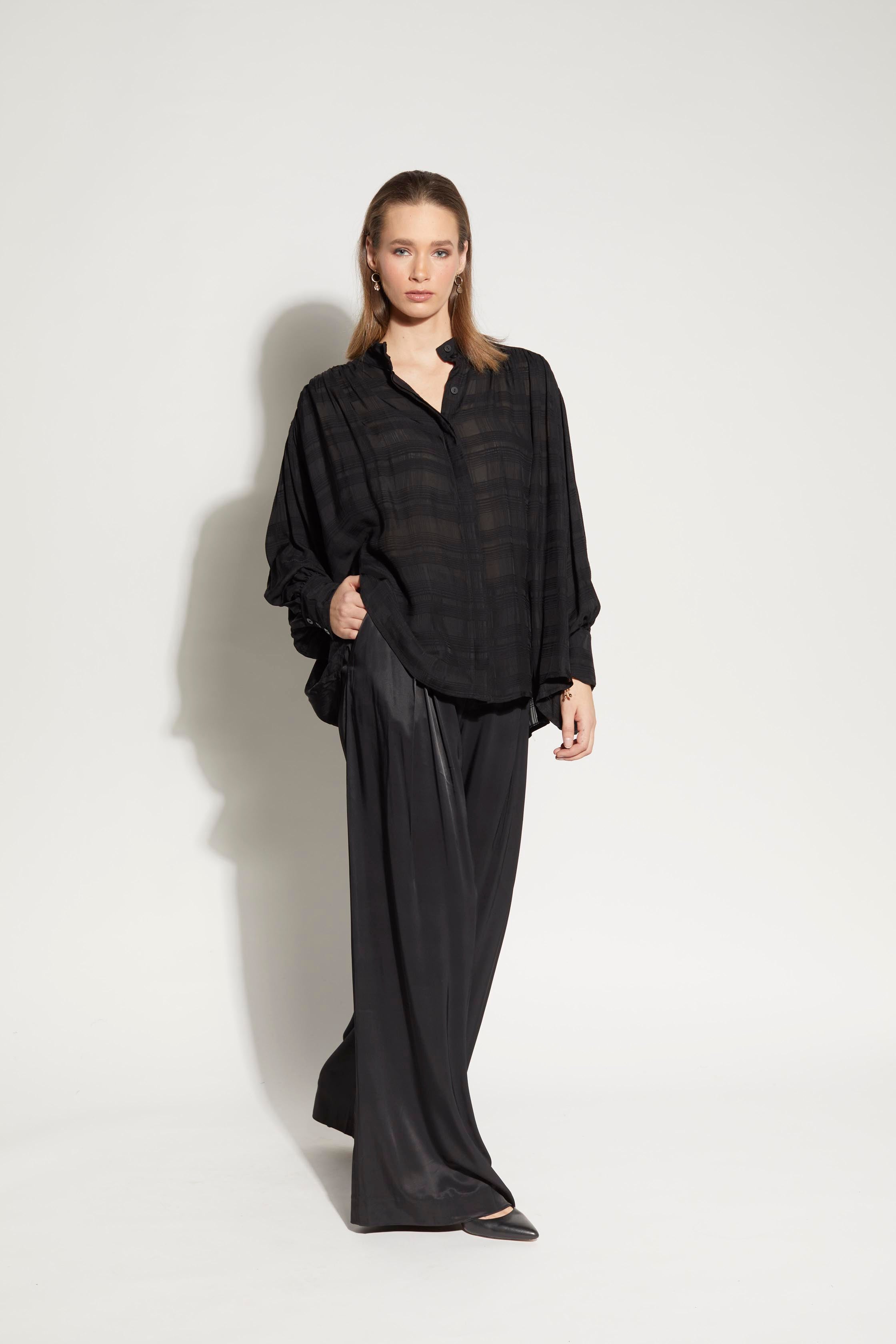 LOUGHLIN - 8027L - Painter Shirt - Black Check