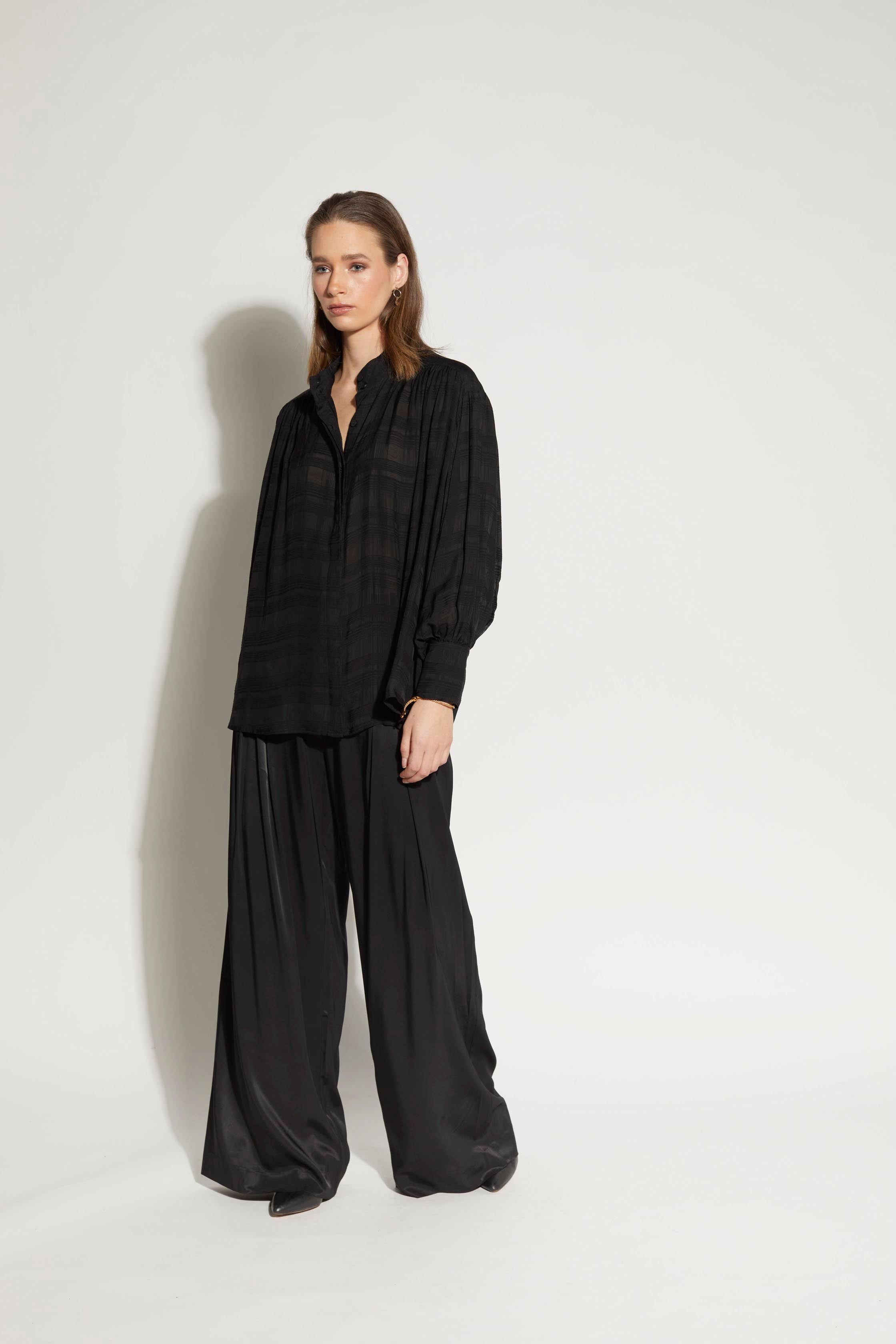 LOUGHLIN - 4051L - Bond Pant - Black Satin