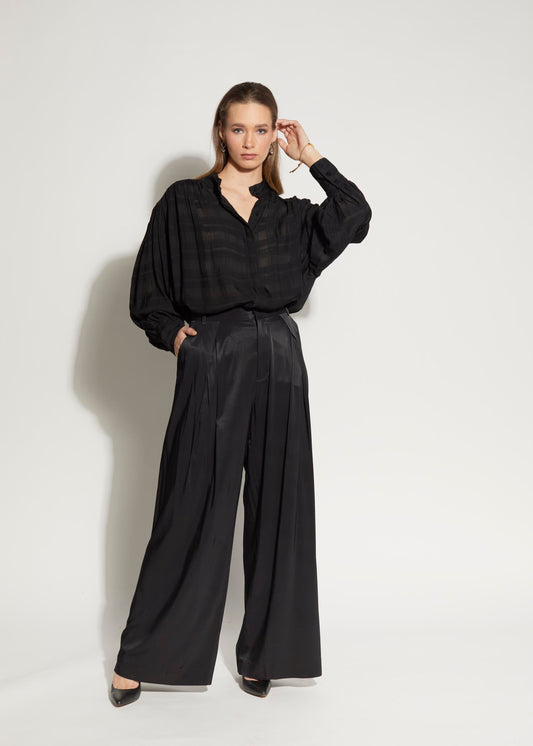 LOUGHLIN - 4051L - Bond Pant - Black Satin