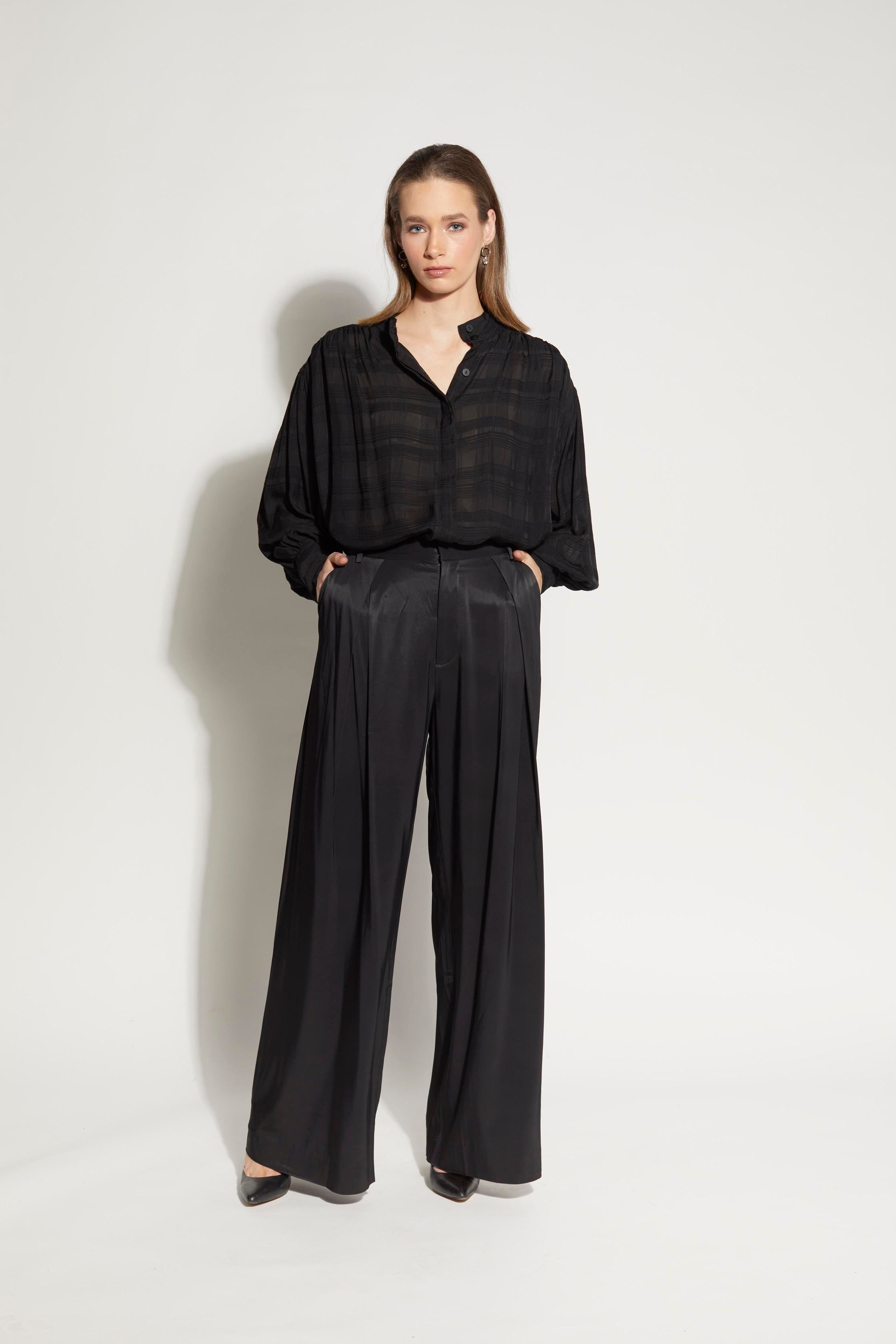 LOUGHLIN - 4051L - Bond Pant - Black Satin