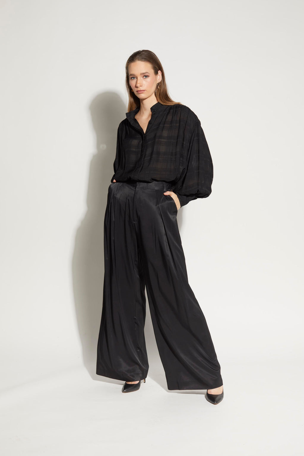 LOUGHLIN - 4051L - Bond Pant - Black Satin