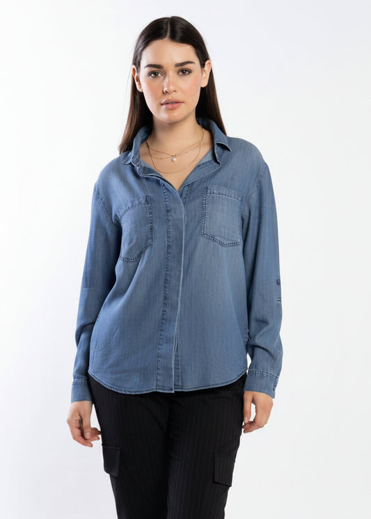 8030 - Duke Shirt - Chambray Blue