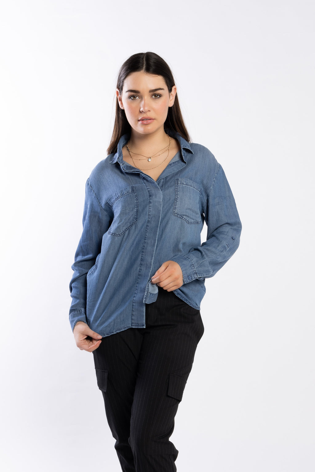 8030 - Duke Shirt - Chambray Blue