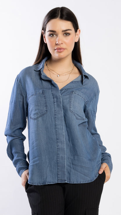 8030 - Duke Shirt - Chambray Blue