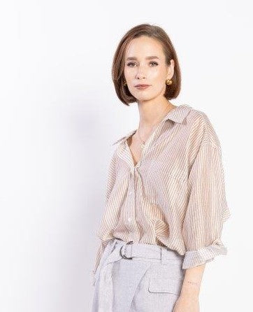 8035L LOUGHLIN - Sundown Shirt - Natural Stripe