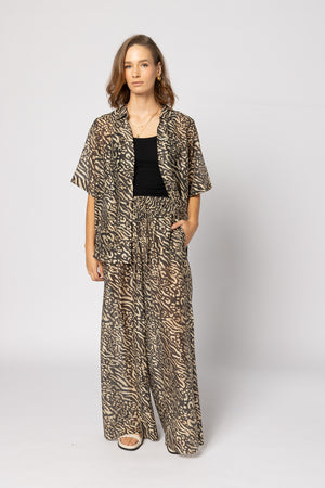 8038 - Piza Shirt - Zebra Print
