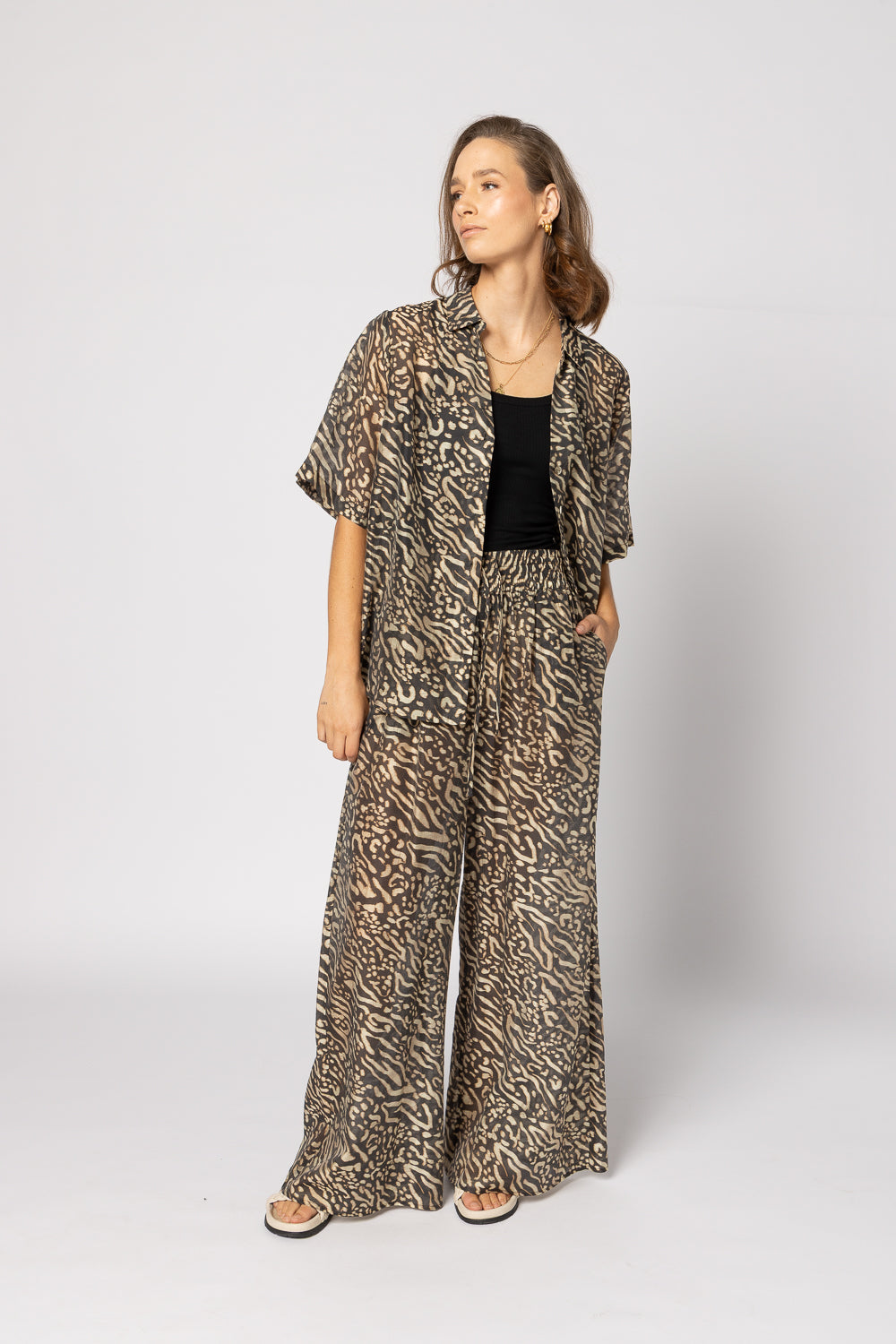 8038 - Piza Shirt - Zebra Print