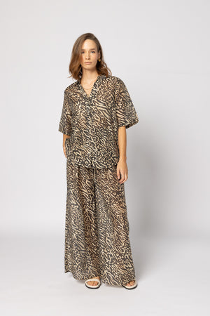 8038 - Piza Shirt - Zebra Print