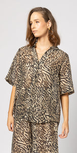 8038 - Piza Shirt - Zebra Print