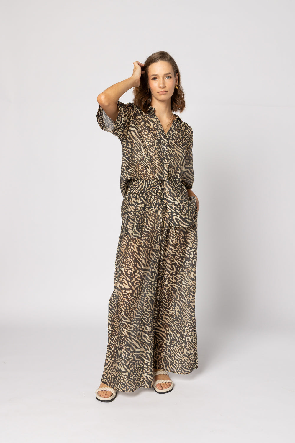8038 - Piza Shirt - Zebra Print