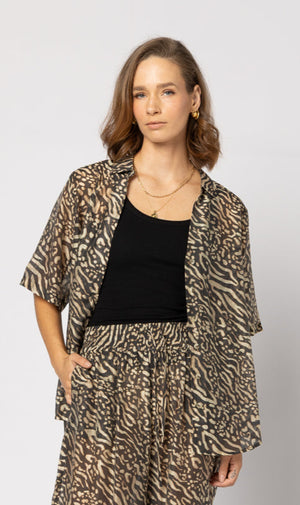 8038 - Piza Shirt - Zebra Print