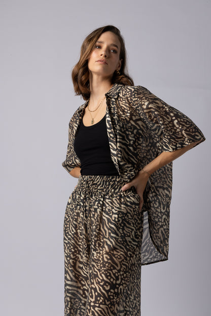 8038 - Piza Shirt - Zebra Print