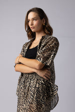 8038 - Piza Shirt - Zebra Print
