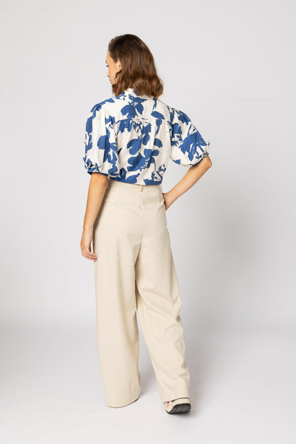 8039 - Haven Shirt - Blue Flower