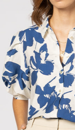 8039 - Haven Shirt - Blue Flower