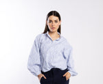 8043 - Fray Shirt - Blue Stripe