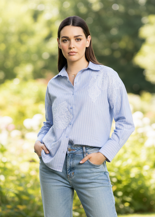 8044 - Marianne Shirt - Cornflower
