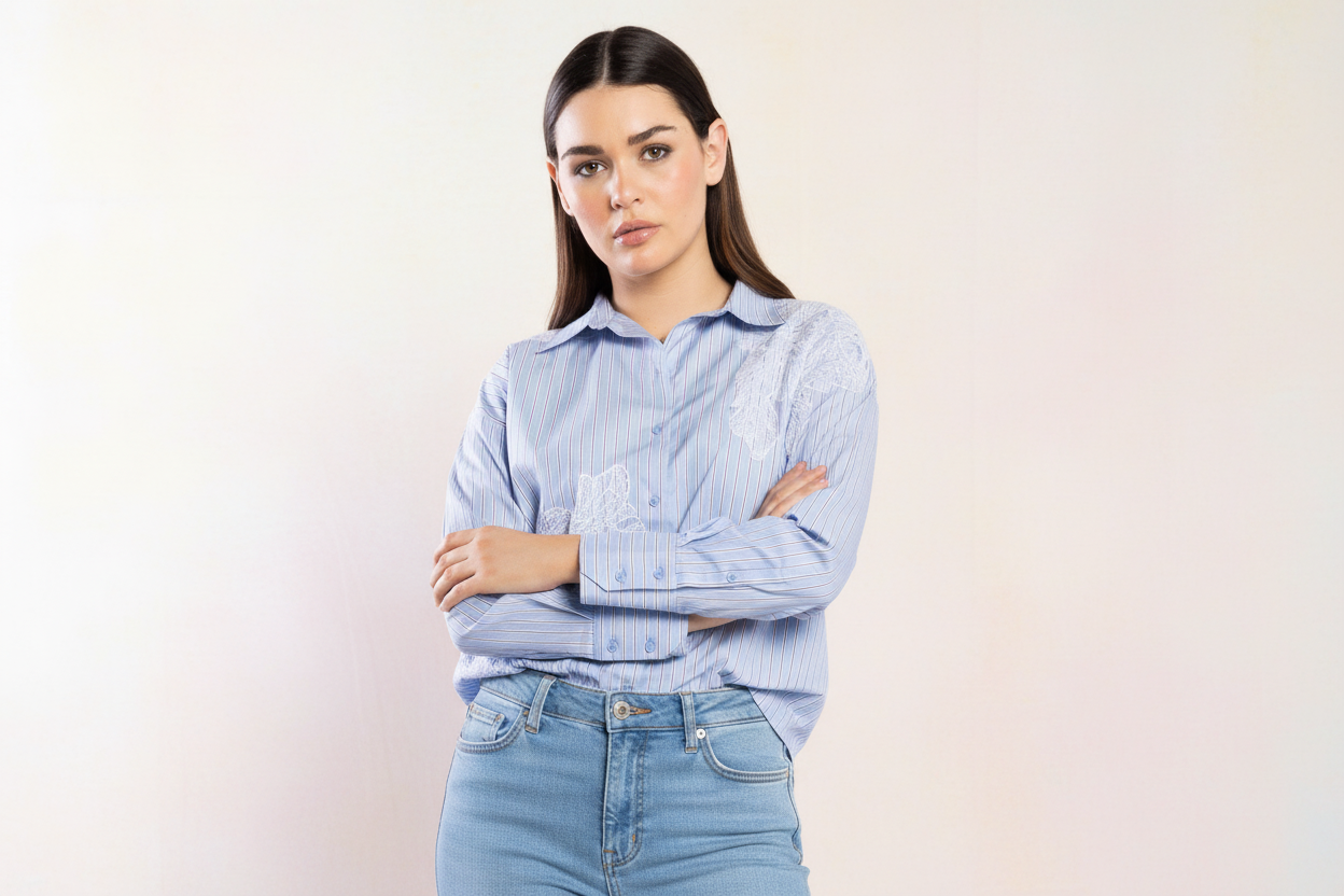 8044 - Marianne Shirt - Cornflower