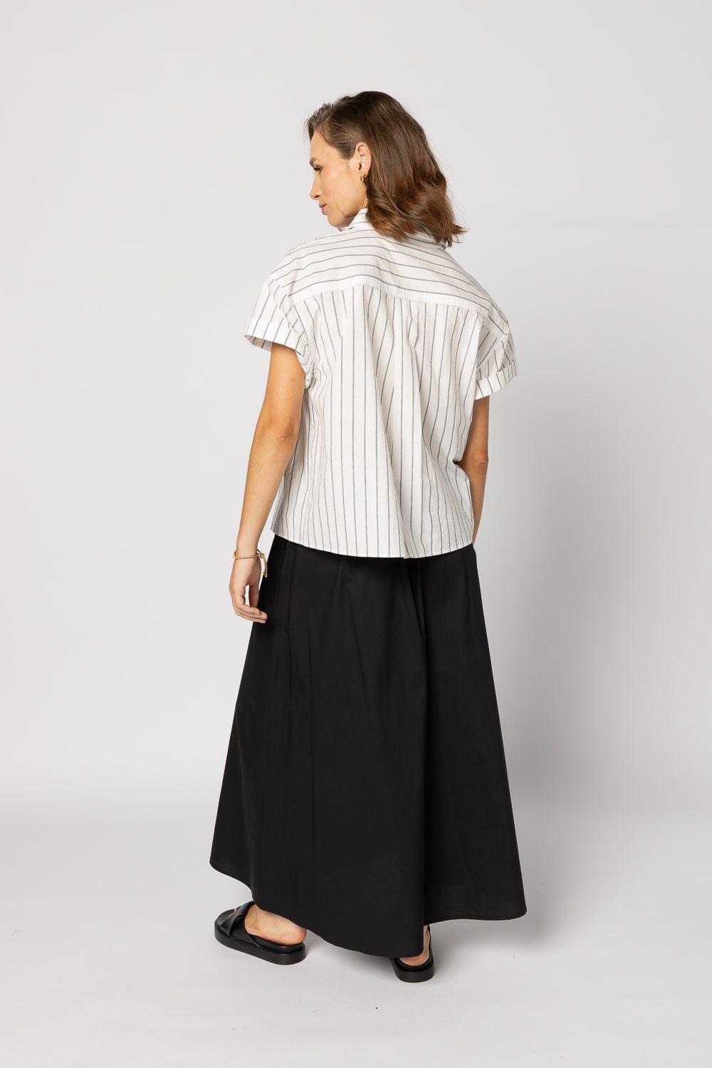 8047 - Fonze Shirt - White/Black Stripe