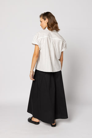 8047 - Fonze Shirt - White/Black Stripe