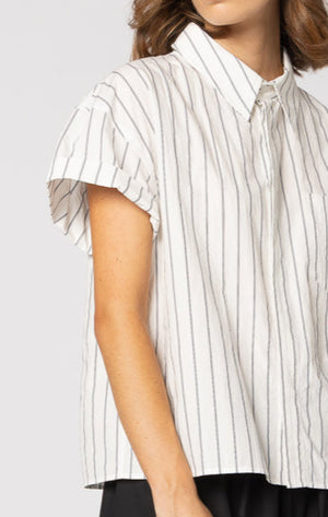 8047 - Fonze Shirt - White/Black Stripe
