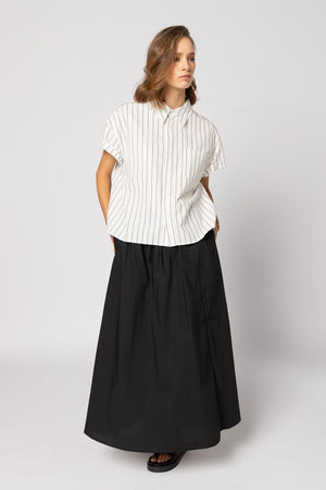 8047 - Fonze Shirt - White/Black Stripe