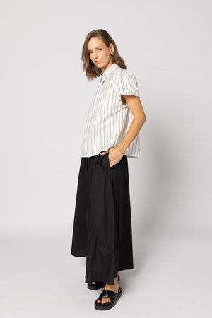 8047 - Fonze Shirt - White/Black Stripe