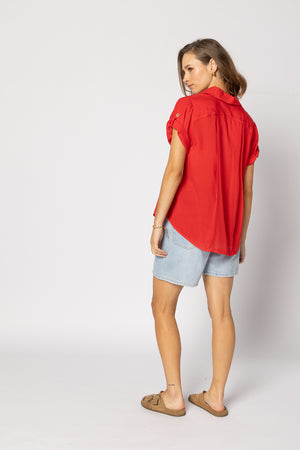 8049 - Lynn Shirt - Fire Red