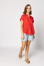 8049 - Lynn Shirt - Fire Red