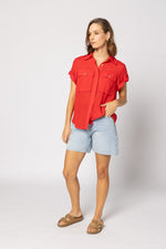 8049 - Lynn Shirt - Fire Red