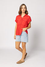 8049 - Lynn Shirt - Fire Red