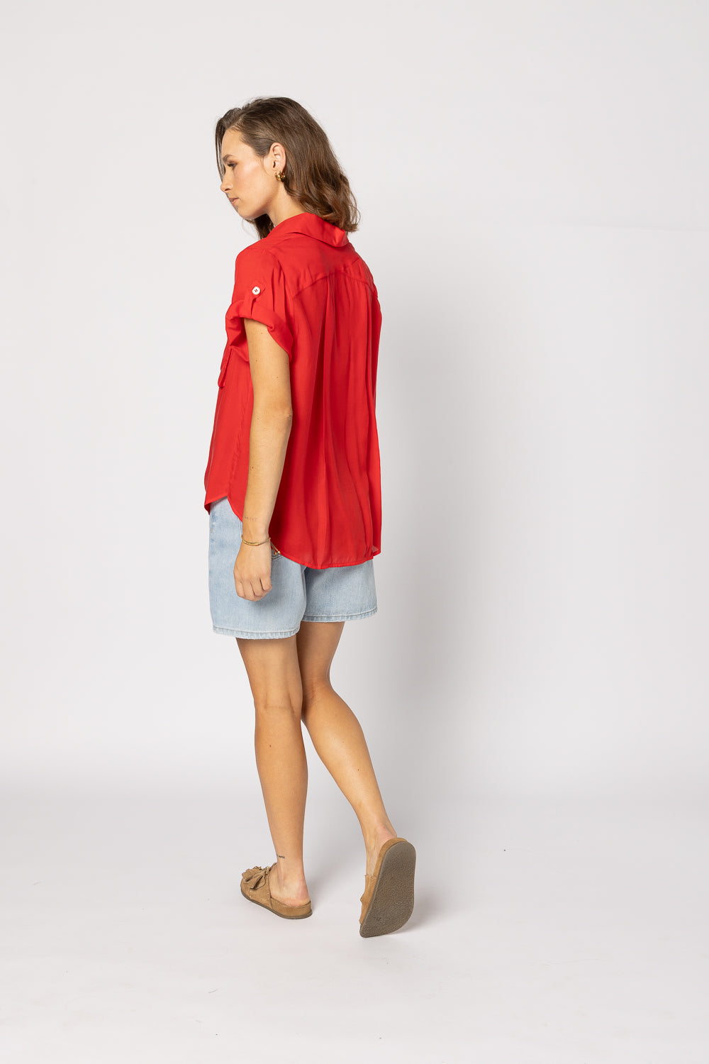 8049 - Lynn Shirt - Fire Red