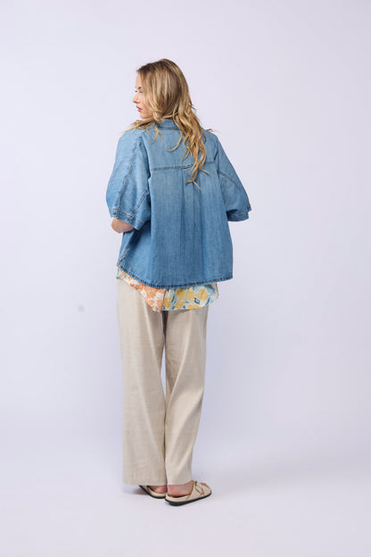 TORI DENIM SHIRT - BLUE WASH
