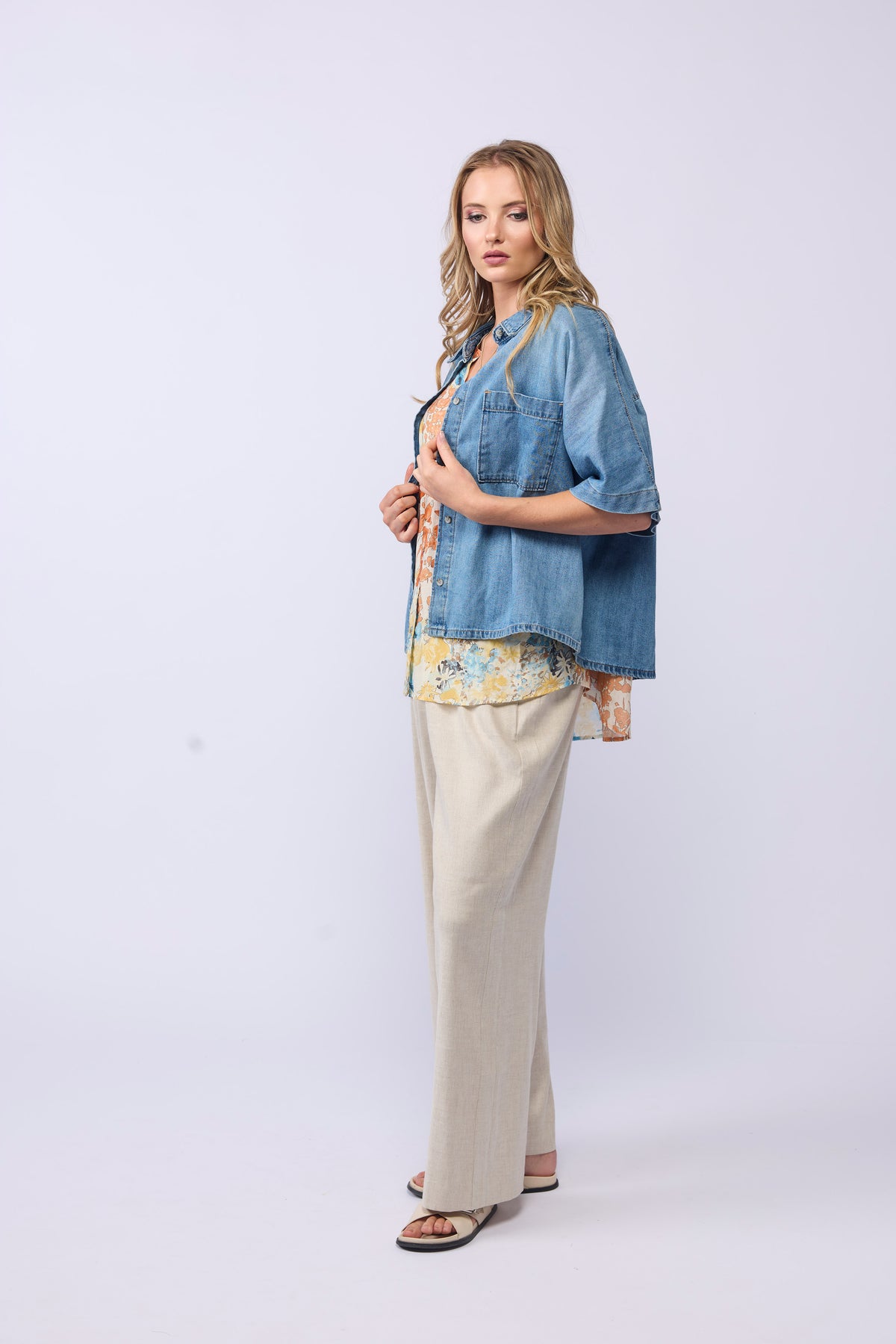 TORI DENIM SHIRT - BLUE WASH