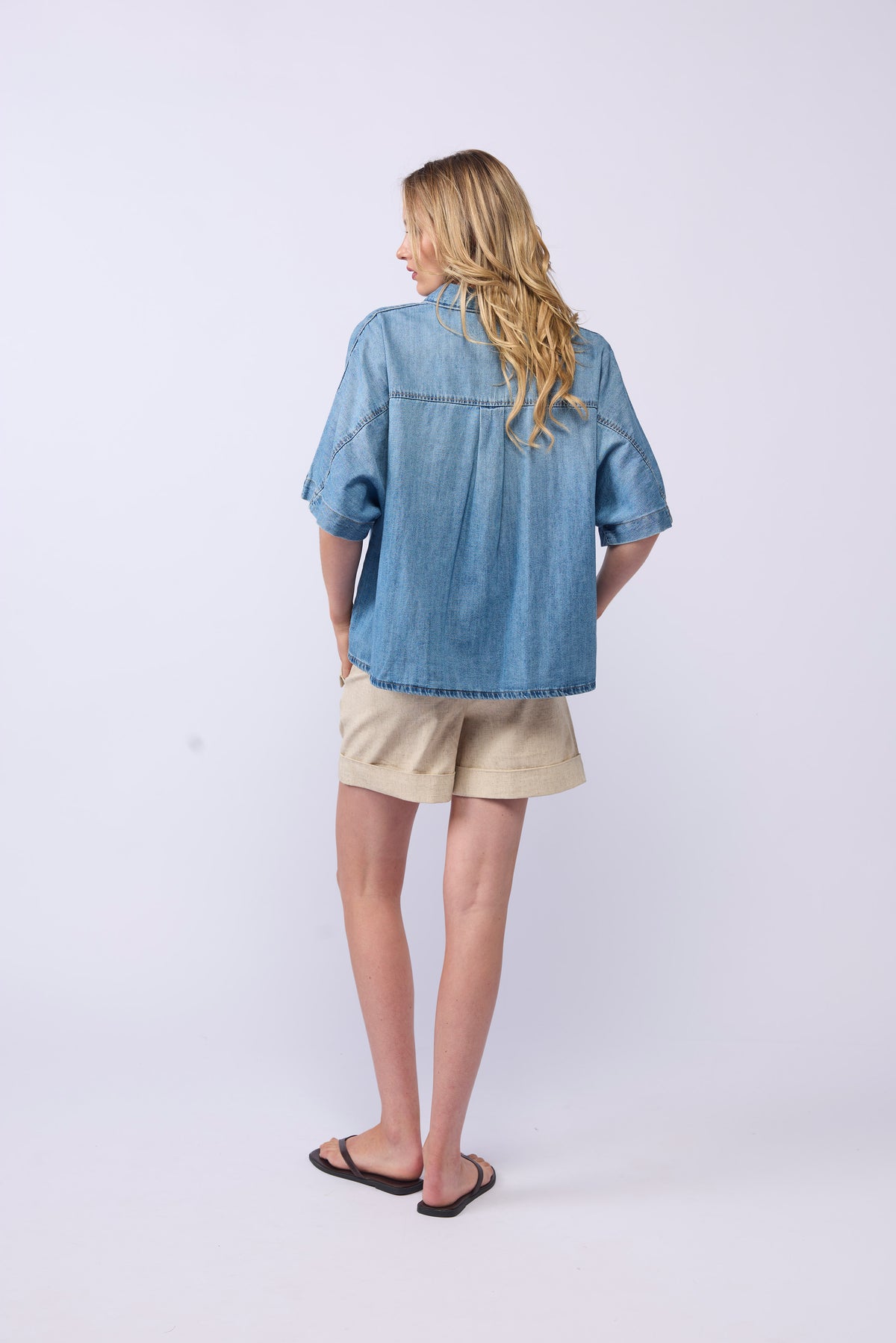 TORI DENIM SHIRT - BLUE WASH
