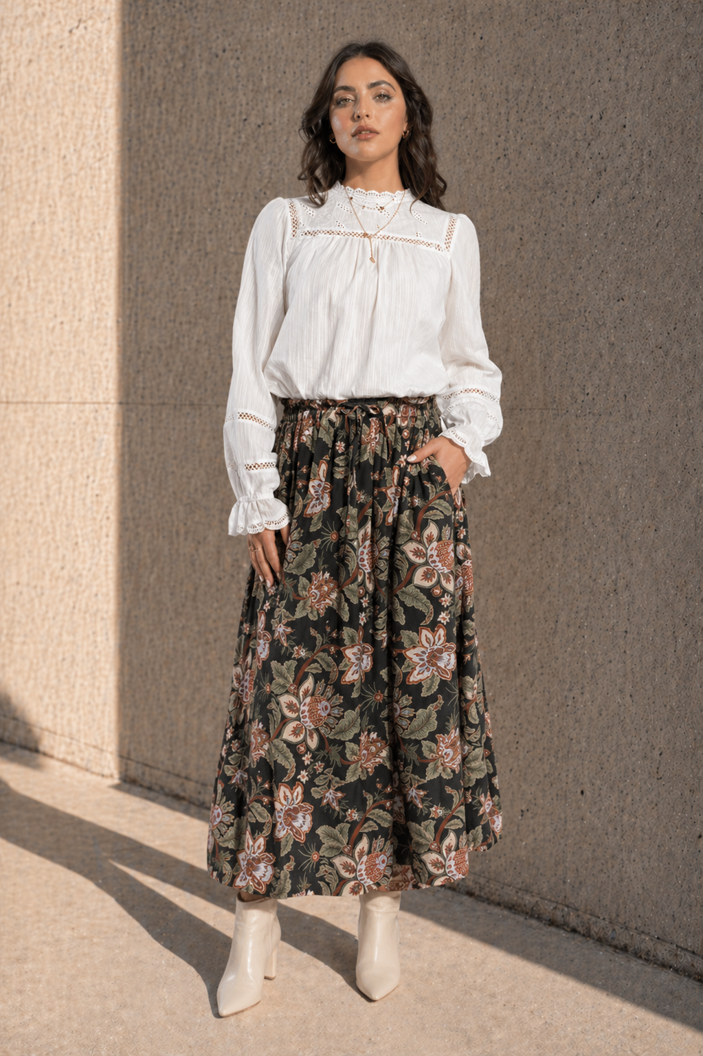 1329 - Bon Jour Blouse - White