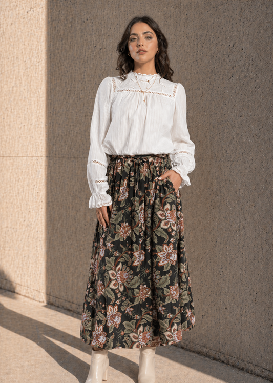 1329 - Bon Jour Blouse - White
