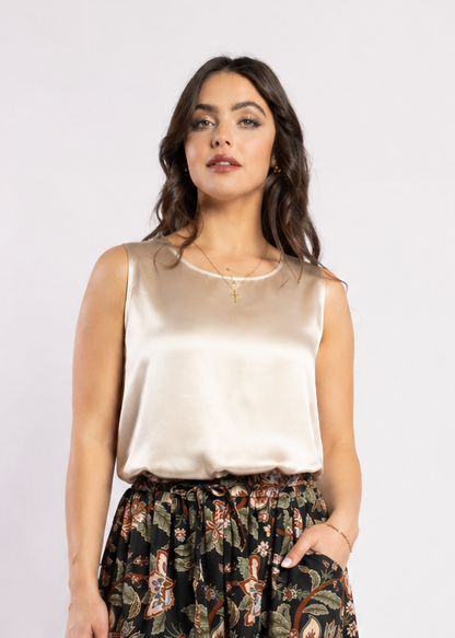 1331 - Chemise Top - Champagne
