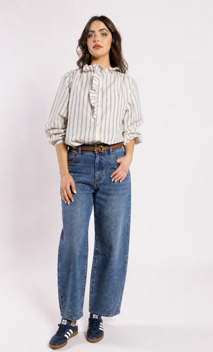 1330 - Cest La Vive Blouse - Metallic Stripe