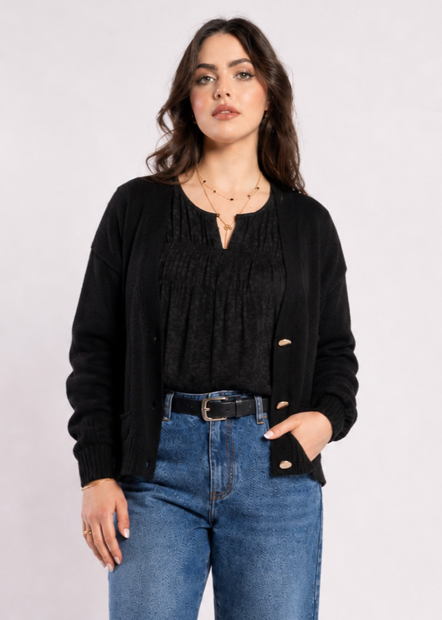 3064L - Vespa Cardi - Black