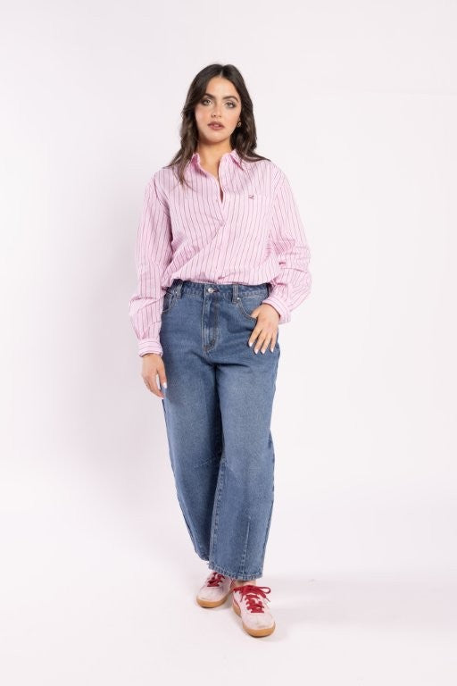 8036L - The Shirt - Pink Stripe