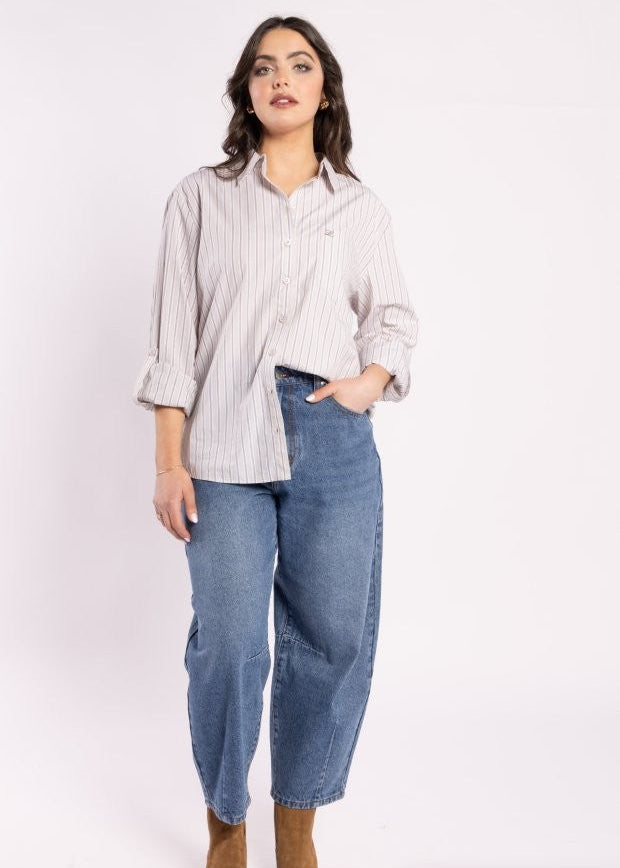 9036 - Barrel Jean - Indigo Blue
