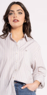 8036L - The Shirt - Beige Stripe